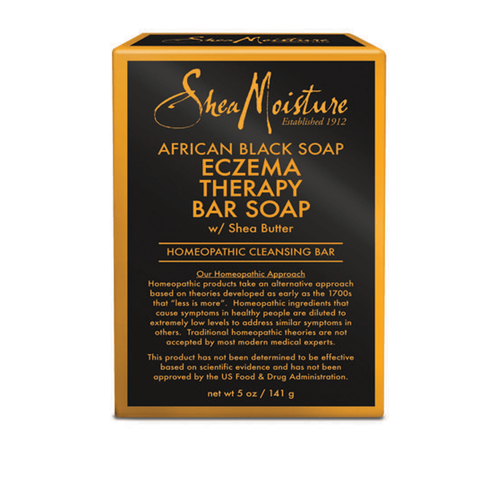 savon noir homéopathique - traitement de l'eczema & psoriasis - savon noir d'afrique - beurre de karité - ingrédients actifs - shea moisture - colors beauty shop